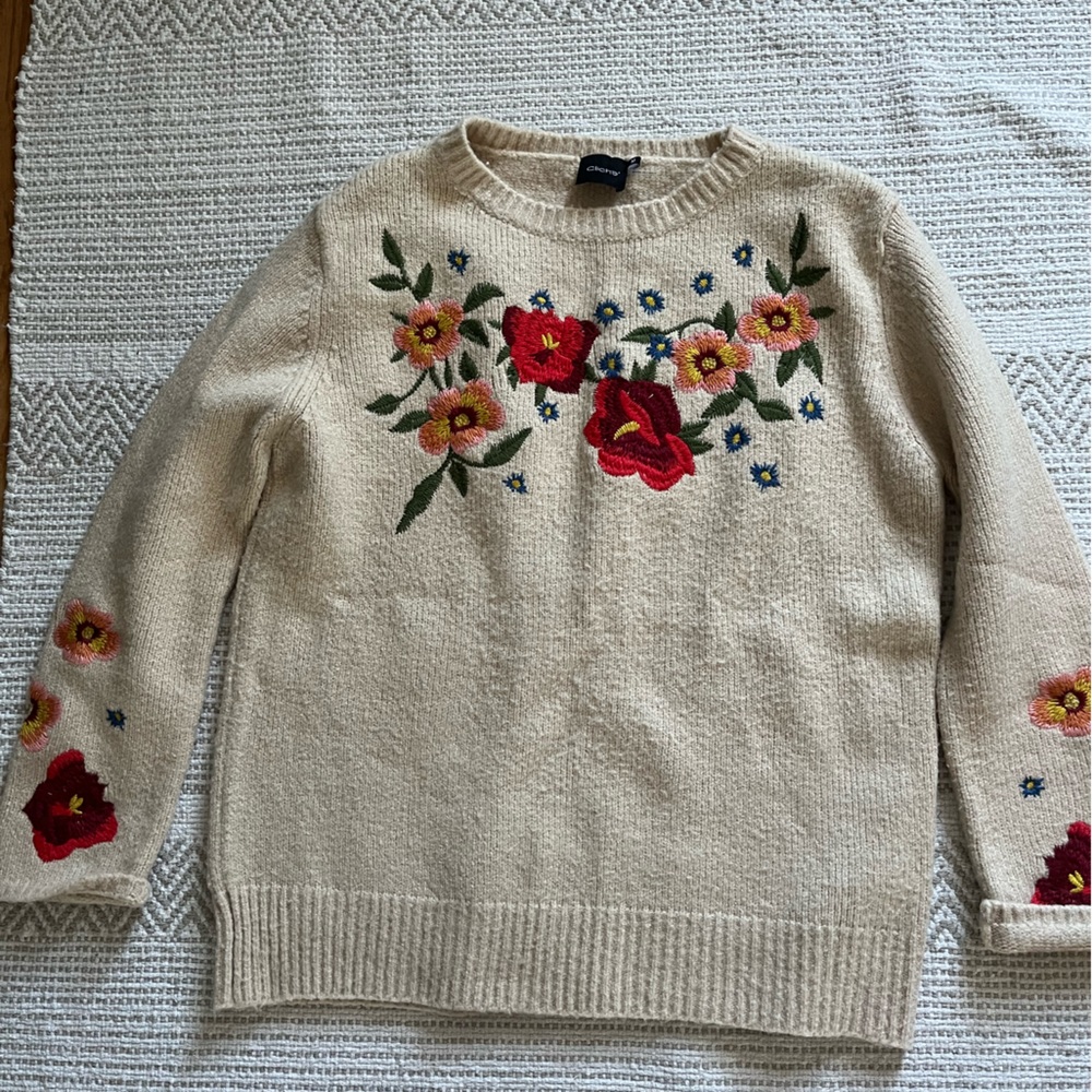 Floral sweater